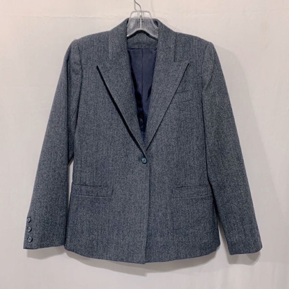 🟢3 for $20—-DANIEL for Spellbound herringbone pattern one button front blazer